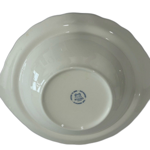Vintage Nikko Serving Bowl Dish Happy Holidays - Picture 5 of 11
